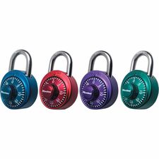 Master Lock Assorted Numeric Combination Locks 3 Digit - 0.28" Shackle Diameter - Cut Resistant - Stainless Steel - Assorted - 1 Each