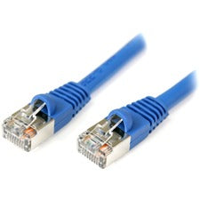 StarTech.com 10 ft Blue Snagless Shielded Cat5e Patch Cable 10 ft Category 5e Network Cable for Network Device, Network Adapter, Hub, Switch, Router, Modem, ATM - First End: 1 x RJ-45 - Male - Second End: 1 x RJ-45 - Male - 1 Gbit/s - Patch Cable - Shield
