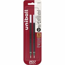 uniball&#8482; 207 Impact Gel Pen Refill 1 mm , Bold Point - Black Ink - Acid-free, Water Resistant, Fade Resistant, Super Ink - 2 / Pack