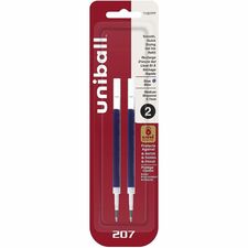 uniball&#8482; 207 Gel Pen Refill 0.70 mm , Medium Point - Blue Ink - Super Ink - 2 / Pack
