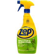 Zep No-Scrub Mold/Mildew Remover For Tile, Fiberglass, Grout - 32 fl oz (1 quart) - Recommended For: Stain Remover - Disinfectant - Blue - 1 Each