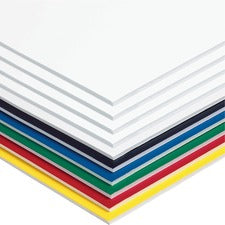 UCreate Foam Board Craft, Classroom - 20" Height x 30" Width - Assorted - Polystyrene - 10 / Carton
