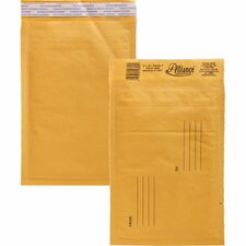 Alliance Rubber Kraft Bubble Mailers Bubble - #0 - 6" Width x 10" Length - Peel & Seal - Kraft - Paper - 25 / Carton