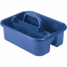 Akro-Mils Handheld Tote Caddy External Dimensions: 13.8" Width x 18.4" Depth x 9" Height - Polymer - Blue - For Tool - 1 Each