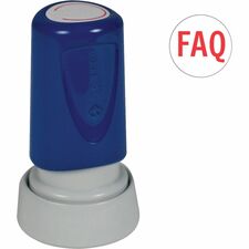Sparco Large Inspection Stamp Message Stamp - 0.63" Impression Diameter - Blue - 1 Each