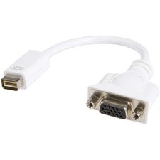 StarTech.com Mini DVI to VGA Video Cable Adapter for Macbooks and iMacs 7.99" Mini-DVI/VGA Video Cable for Video Device, MacBook, iMac, Monitor - First End: 1 x 32-pin Mini-DVI Digital Video - Male - Second End: 1 x 15-pin HD-15 - Female - White - 1 Each