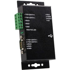 StarTech.com 1 Port Metal Industrial USB to RS422/RS485 Serial Adapter w/ Isolation USB 2.0 Type B - PC, Linux, Mac - 1 x Number of Serial Ports External - 1 - TAA Compliant