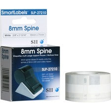 Seiko Audio Cassette Label 2 13/16" Width x 3/8" Length - Rectangle - Inkjet - White - 150 / Roll - 1 Each