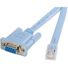StarTech.com Cisco Console Router Cable - RJ45 (m) - DB9 (f) - 6 ft 6 ft DB-9/RJ-45 Network Cable for Network Device, Notebook, Router - First End: 1 x RJ-45 Network - Male - Second End: 1 x 9-pin DB-9 Serial - Female - Blue - 1 Each