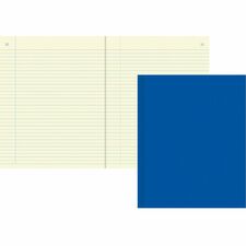 Rediform Narrow Ruled Chemistry Notebook 60 Sheets - Perfect Bound - Ruled Margin - 8 1/2" x 11" Sheet Size - Green Paper - Blue Cover - Hard Cover, Numbered, Heavyweight - Recycled - 1 Each