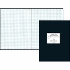 Rediform Quad Ruled Laboratory Notebook 60 Sheets - 8 1/2" x 11" Sheet Size - White Paper - Black Cover - Hard Cover, Heavyweight - Recycled - 1 Each
