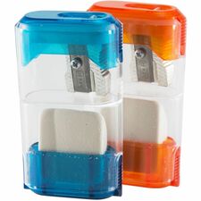 Baumgartens Trap Door with Eraser Pencil Sharpener Single Hole ASSORTED Colors (19550) Handheld - 1 Hole(s) - 2.6" Height x 1" Width - Plastic - Assorted - 1 Each