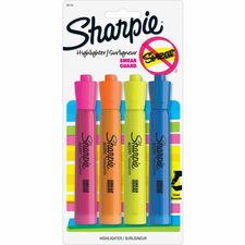Sharpie Tank Style Accent Highlighters Chisel Marker Point - Yellow, Orange, Pink, Blue Ink - 4 / Pack