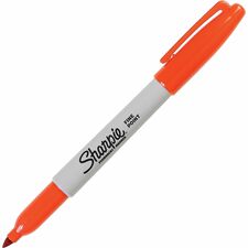 Sharpie Pen-style Permanent Marker Fine Marker Point - Orange Ink - Alcohol Based - 12 / Box