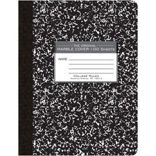Roaring Spring College Ruled Hard Cover Composition Book 100 Sheets - 200 Pages - Printed - Sewn/Tapebound - Both Side Ruling Surface - Red Margin - 15 lb Basis Weight - 56 g/m&#178; Grammage - 9 3/4" x 7 1/2" Sheet Size - 0.50" Height x 7.5" Width x 9.8"
