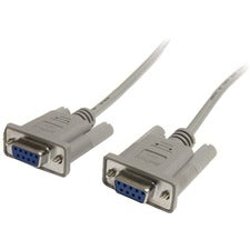 StarTech.com 6 ft Straight Through Serial Cable - DB9 F/F 6 ft Serial Network Cable for Modem - First End: 1 x 9-pin DB-9 Serial - Female - Second End: 1 x 9-pin DB-9 Serial - Female - Gray - 1 Each