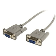 StarTech.com 25ft Cross Wired Serial Null Modem Cable 25 ft Serial Data Transfer Cable for PC, Modem - First End: 1 x 9-pin DB-9 Serial - Female - Second End: 1 x 9-pin DB-9 Serial - Female - Shielding - Gray - 1 Each