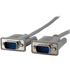 StarTech.com 10 ft VGA Monitor Cable - HD15 MM 10 ft VGA Video Cable for Monitor, Video Device - First End: 1 x 15-pin HD-15 - Male - Second End: 1 x 15-pin HD-15 - Male - Supports up to 800 x 600 - Gray - 1 Each