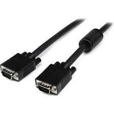 StarTech.com 35 ft Coax High Resolution Monitor VGA Cable - HD15 M/M 35 ft Coaxial Video Cable for Video Device, Monitor - First End: 1 x 15-pin HD-15 - Male - Second End: 1 x 15-pin HD-15 - Male - Black - 1 Each