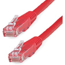 StarTech.com 1ft Red Cat6 UTP Patch Cable ETL Verified 1 ft Category 6 Network Cable for Network Device, Wall Outlet, Workstation, Distribution Panel, Hub, VoIP Device, Security Device - First End: 1 x RJ-45 Network - Male - Second End: 1 x RJ-45 Network