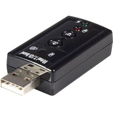 StarTech.com USB Audio Adapter - Virtual 7.1 - External Sound Card - Stereo Audio 2 Sound Channels - External - C-Media CM108 - USB - 1 x Number of Microphone Ports - 1 x Number of Audio Line In - 1 x Number of Audio Line Out