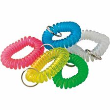 Baumgartens Wrist Coil Keychain ASSORTED Colors (KC-7000) Assorted - 1 Each