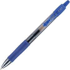 Pilot G2 Retractable Gel Ink Rollerball Pens 0.7 mm Fine Pen Point - Refillable - Retractable - Blue Ink - Gel-based - 1 Dozen