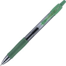 Pilot G2 Retractable Gel Ink Rollerball Pens 0.7 mm Fine Pen Point - Refillable - Retractable - Green Ink - Gel-based - 1 Dozen