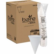 Solo Eco-Forward 4 oz Treated Paper Cone Water Cups 4 fl oz - Cone - White - Paper - Cold Drink - 200/Pack - 25 / Carton
