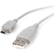 StarTech.com 1 ft Mini USB 2.0 Cable - A to Mini B - M/M 1 ft USB/USB Mini-B Data Transfer Cable for Smartphone, GPS, Digital Camera, Portable Hard Drive, PC, MAC, MP3 Player, Camcorder, PDA, Notebook, Desktop Computer - First End: 1 x 4-pin USB 2.0 Type