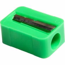Baumgartens Slanted Face Pencil Sharpener Single Hole ASSORTED Colors (MR3380) Handheld - 1 Hole(s) - Plastic - Assorted - 1 Each
