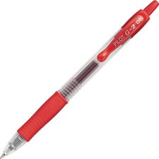 Pilot G2 Retractable XFine Gel Ink Rollerball Pens 0.5 mm Extra Fine Pen Point - Refillable - Retractable - Red Ink - Gel-based - 1 Dozen