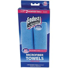 Endust Microfiber Towel Twin Pack For Display Screen, PDA, Digital Camera, Desktop Computer, Gaming Console - Washable, Lint-free - MicroFiber - Blue - 2 / Pack