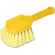Rubbermaid Commercial Short Handle Utility Brush 8" Handle Length - Yellow - 1 Each
