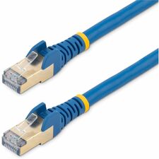 StarTech.com 1 ft Blue Shielded Snagless 10 Gigabit RJ45 STP Cat6a Patch Cable 1 ft Category 6a Network Cable for Network Device, Switch, Hub, Router, Patch Panel, Computer, Print Server - First End: 1 x RJ-45 Network - Male - Second End: 1 x RJ-45 Networ