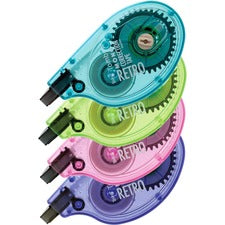 Tombow Single-line Bright Dispenser Correction Tapes 0.16" Tape Width x 32.83 ft Tape Length - 1 Line(s) - White Tape - Ergonomic Assorted Dispenser - Acid-free, Non-refillable - Assorted - 4 / Pack