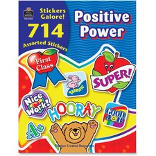 Teacher Created Resources Positive Stickers Galore Book Self-adhesive - Acid-free, Lignin-free - Assorted - 714 / Pack