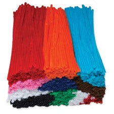Creativity Street Jumbo Chenille Pipe Cleaner Stems Craft, Classroom Activities - 1000 Piece(s) - 12" Height x 0.2" Diameter - Assorted - Polyester - 1000 / Box