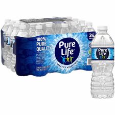 Pure Life Purified Bottled Water Ready-to-Drink - 16.91 fl oz (500 mL) - 24 / Carton