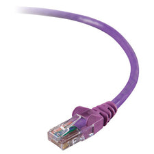 Belkin RJ45 Category 5e Patch Cable 12 ft Category 5e Network Cable - First End: 1 x RJ-45 Network - Male - Second End: 1 x RJ-45 Network - Male - Patch Cable - Purple - 1 Each