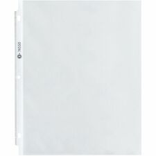 Business Source Top-Loading Poly Sheet Protectors 3.3 mil Thickness - For Letter 8 1/2" x 11" Sheet - 3 x Holes - Ring Binder - Rectangular - Clear - Polypropylene - 100 / Box