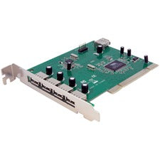 StarTech.com 7 Port PCI USB Card Adapter PCI - Plug-in Card - 7 USB Port(s) - 7 USB 2.0 Port(s) - PC, Linux, Mac - TAA Compliant