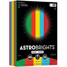 Astrobrights Color Paper - Assorted Letter - 8 1/2" x 11" - 24 lb Basis Weight - Green Seal - Acid-free, Lignin-free - Gamma Green, Re-entry Red, Orbit Orange, Sunburst Yellow - 500 / Ream