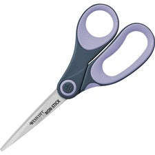 Westcott 8" Non-Stick Straight Scissors 8" Overall Length - Straight-left/right - Titanium - Pointed Tip - Purple - 1 Each