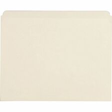 Business Source Straight Tab Cut Letter Recycled Top Tab File Folder 8 1/2" x 11" - 3/4" Expansion - 11 pt. - Manila - Manila - 10% Recycled - 100 / Box