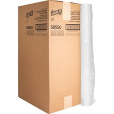 Genuine Joe 8 oz Hot/Cold Foam Cups 8 fl oz - White - Foam - Hot Drink, Cold Drink - 50/Pack - 20 / Carton