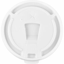 Genuine Joe 12oz-24oz Hot/Cold Foam Cup Lids White - 100/Pack - 10 / Carton