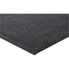Genuine Joe EcoGuard Indoor Wiper Floor Mats Indoor - 72" Length x 48" Width - Plastic, Rubber - Charcoal Gray - 1 Each