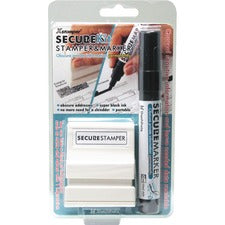 Xstamper Small Security Stamper Kit 0.50" Impression Width x 1.69" Impression Length - Black - 1 Pack