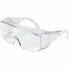 MCR Safety 9800 Series Clear Uncoated Lens Safety Glasses Ultraviolet Protection - Polycarbonate - Clear - Side Shield - 1 Each